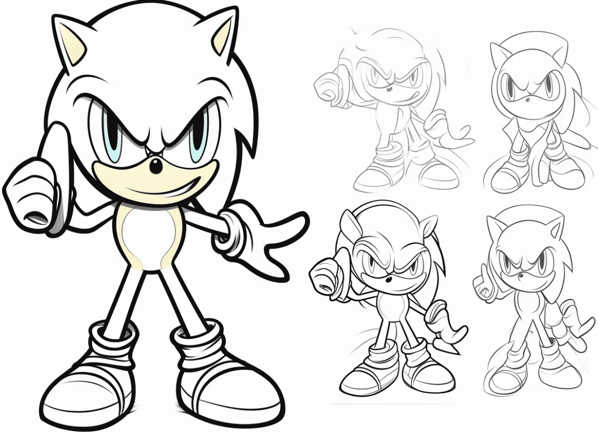 sonic coloring pages